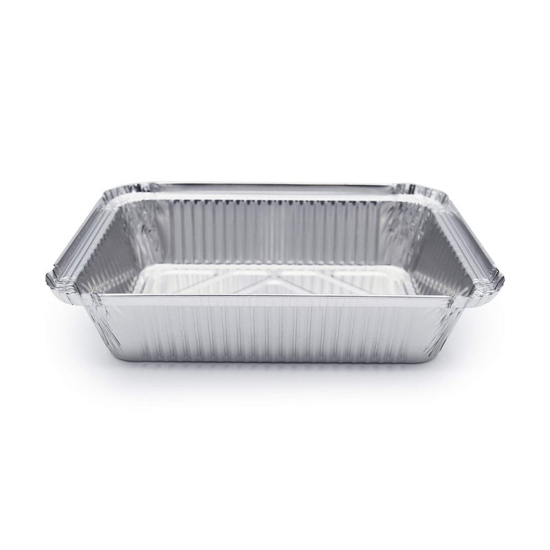 Fig & Leaf (120 Pack) Premium 2.5-LB Takeout Pans with Lids - 8.6" x 6.1" x 2" l Heavy Duty Disposable Aluminum Foil for Catering Party Meal Prep Freezer Drip Pans BBQ Potluck Holidays - Image 3